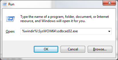 Create an x86 ODBC On Windows 2008 R2