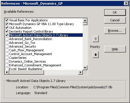 References - Microsoft Dynamics GP