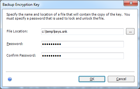 Backup Encryption Key