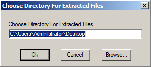Choose directory for extracted files