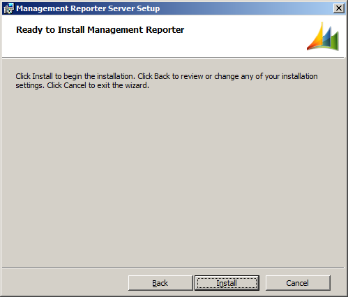 Management Reporter Setup - Ready to Install Management Reporter