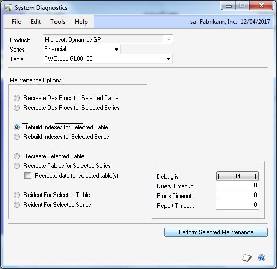 System Diagnostics