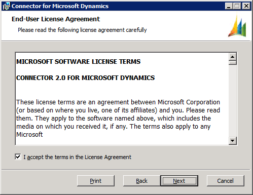 Connector for Microsoft Dynamics - End-User License Agreement