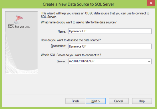 Create a New Data Source to SQL Server