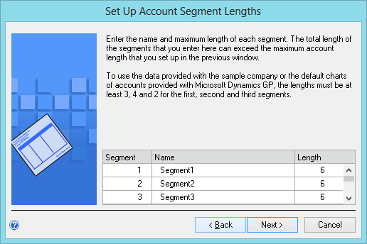 Set Up Account Segment Lengths