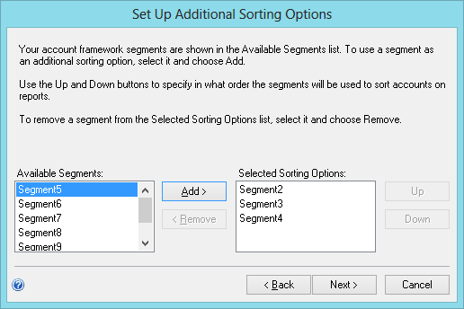 Set Up Additional Sorting Options