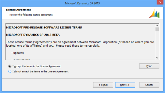 Microsoft Dynamics GP 2013 - License Agreement