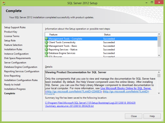 SQL Server 2012 Setup