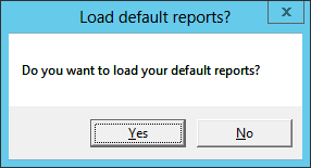 Load default reports?