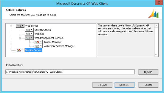 Microsoft Dynamics GP Web Client - Select Feaures
