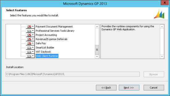 Microsoft Dynamics GP 2013 - Select Features