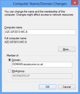 Computer Name/Domain Changes