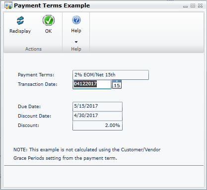 Payment Terms Example