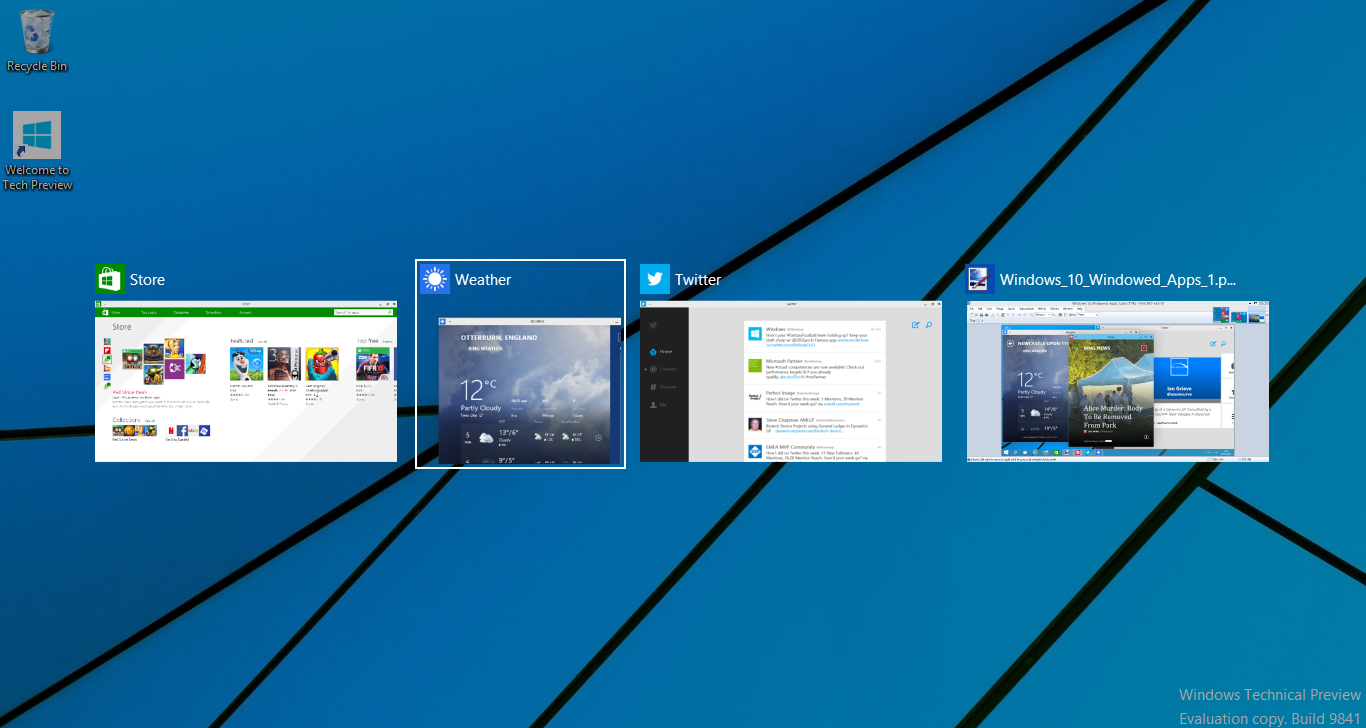 Windows 10 Technical Preview: Alt+Tab – azurecurve