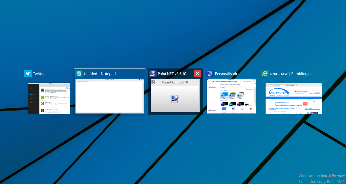 Windows 10 Technical Preview: Alt+Tab – azurecurve