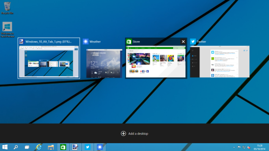 Windows 10 Technical Preview: Win+Tab and Virtual Desktops – azurecurve