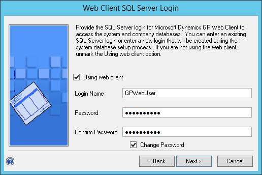 Web Client SQL Server Login