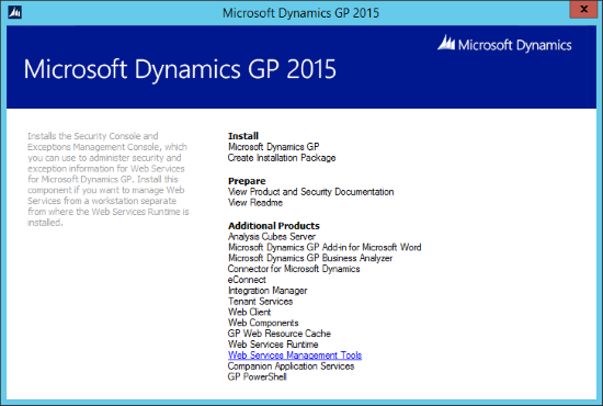 Microsoft Dynamics GP 2015