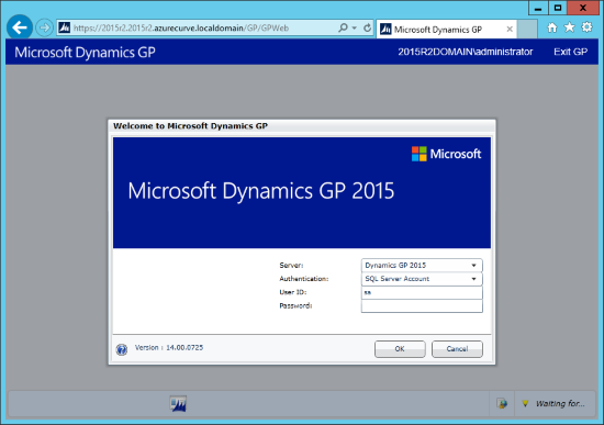 Welcome to Microsoft Dynamics GP