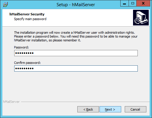 Setup - hMailServer: hMailServer Security