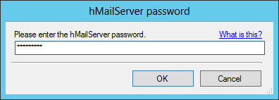 hMailServer password