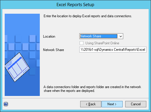 Excel Reports Setup