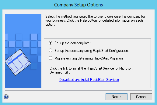 Company Setup Options