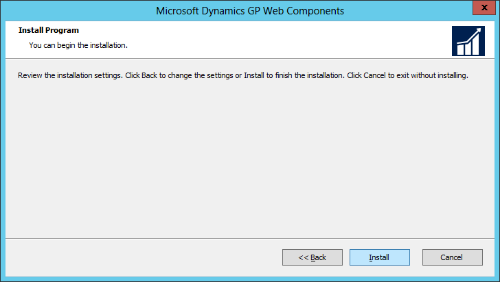 Microsoft Dynamics GP Web Components: Install Program