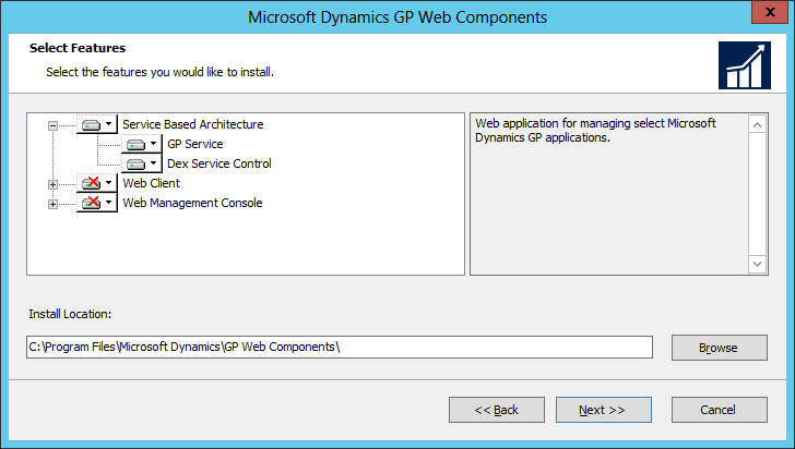 Microsoft Dynamics GP Web Components: Select Features