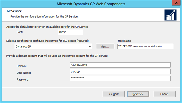 Microsoft Dynamics GP Web Components: GP Service