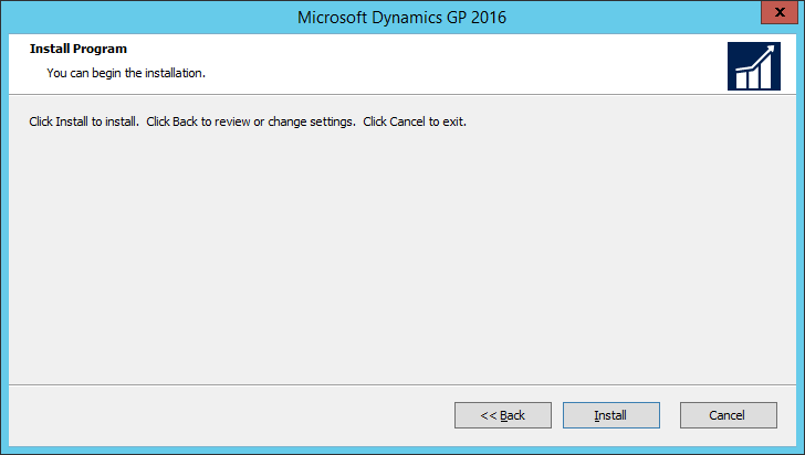 Microsoft Dynamics GP 2016: Install Program