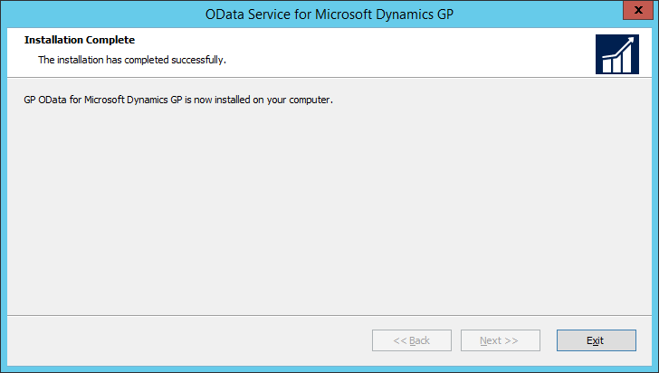 OData Service for Microsoft Dynamics GP: Installation Complete