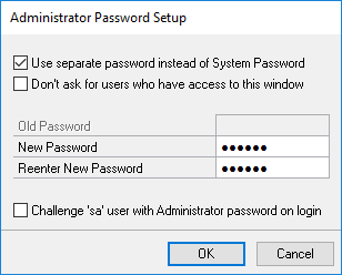 Administrator Password Setup