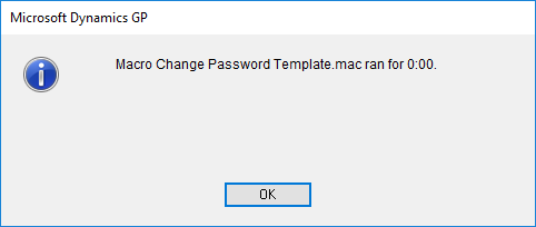 Macro Change Password Template.mac ran for 0:00.