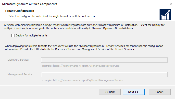 Microsoft Dynamics GP Web Components: Tenant Configuration