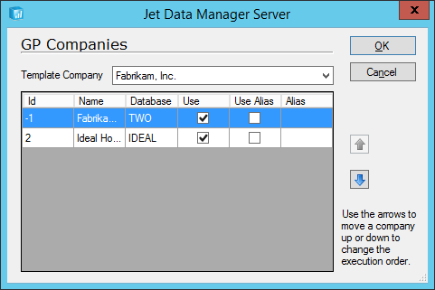 Jet Data Manager Server: GP Companies