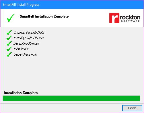 SmartFill Install Progress
