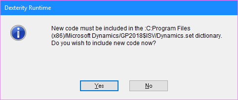 Include new code?