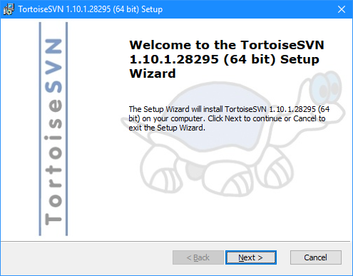 Welcome to the TortoiseSVN Setup Wizard