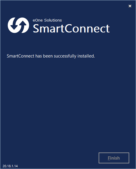 SmartConnect - SmartConnect has been successfully installed.