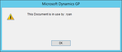 Document is in use error
