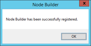Node Builder: Node Builder has been successfully registered