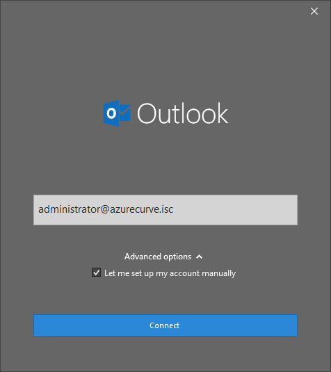 Outlook - connect new account