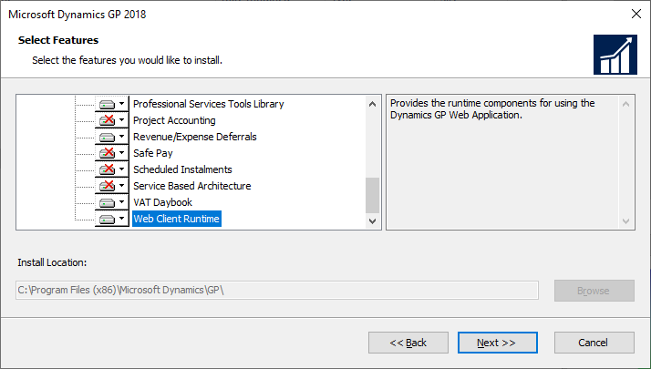 Microsoft Dynamics GP - Select Features