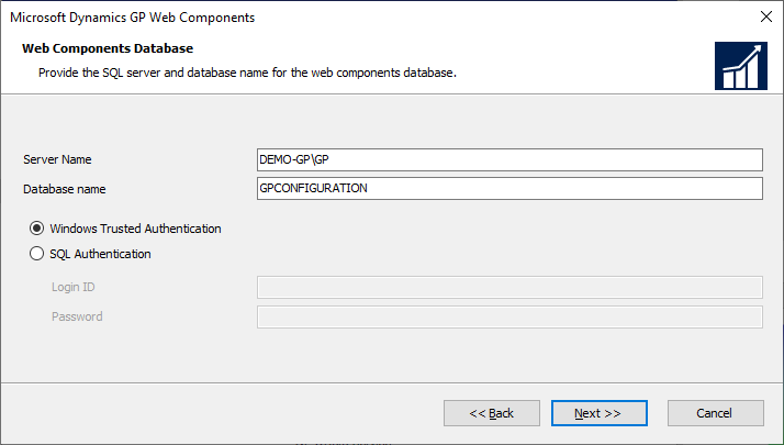 Microsoft Dynamics GP Web Components - Web Components Database