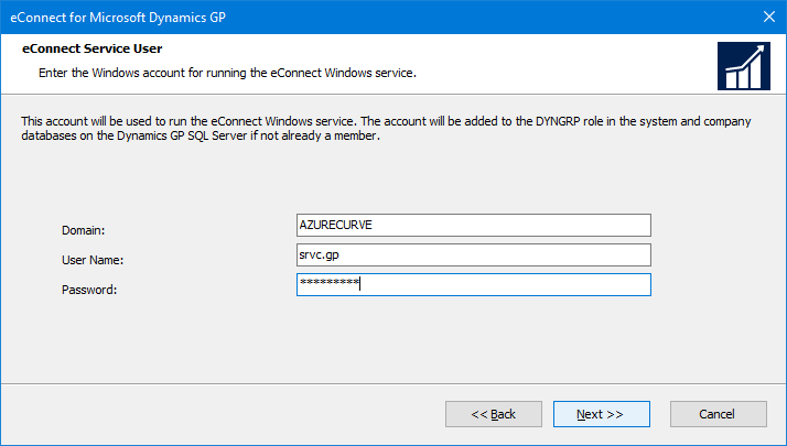eConnect for Microsoft Dynamics GP: eConnect Service User