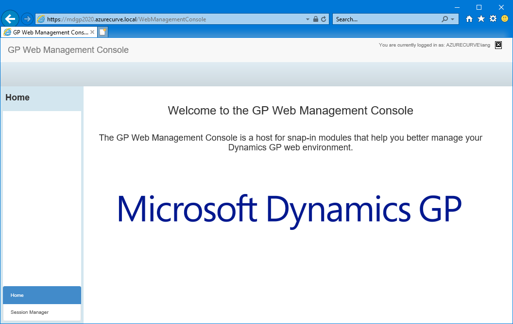 Welcome to the GP Web Management Console