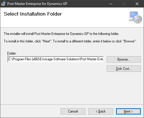 Select Installation Folder