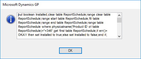 ReportSchedule error