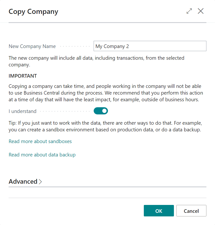 Copy Company page